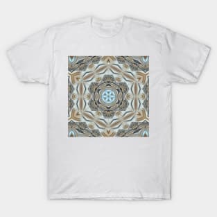 art nouveau and art deco styled pattern and designs with turquoise blue T-Shirt